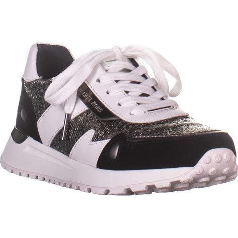 michael kors black trainers women's|michael kors black sneakers women's.